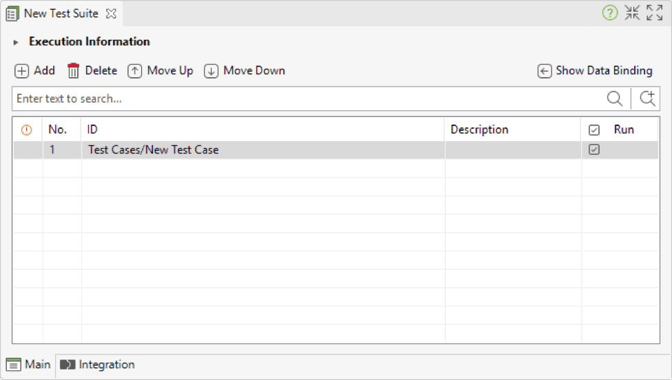 Katalon New test suite