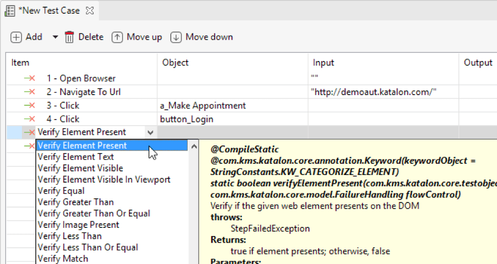 katalon studio verify element text for disabled input