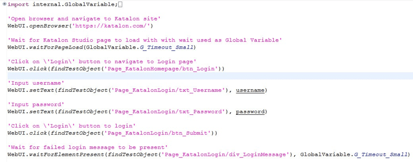 katalon studio global variable