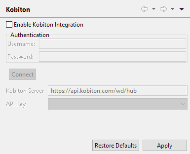 Enable Kobiton Integration