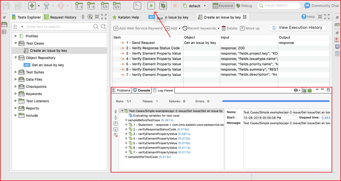 Manage test suites in Katalon Studio